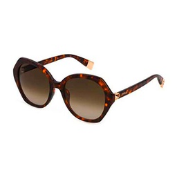 Furla SFU533 Gafas, Shiny Black/Brown Tortoise, 54 para Mujer