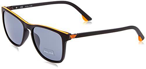 Police SPL963 Gafas, Black + Orange, 55 para Hombre