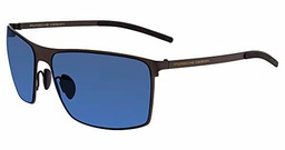 Porsche P8667 Gafas de Sol, Gun, 64 para Hombre