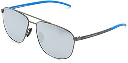 Porsche P8909 Gafas de Sol, Dark Gun, 60 para Hombre