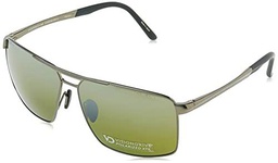 Porsche P8918 Gafas de Sol, Gunmetal, Black, 63 para Hombre