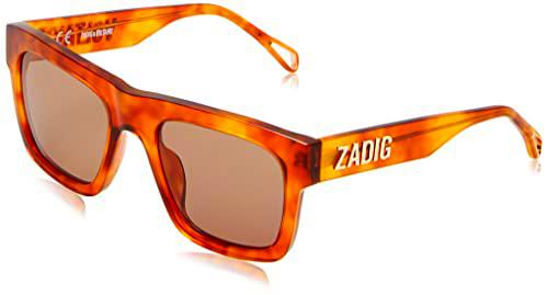 Zadig &amp; Voltaire SZV325 Gafas, Shiny Honey Havana, 53 para Mujer