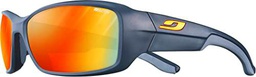 Julbo Run Gafas DE Sol, Azul Oscuro/Gris/Naranja, Talla única Unisex Adulto