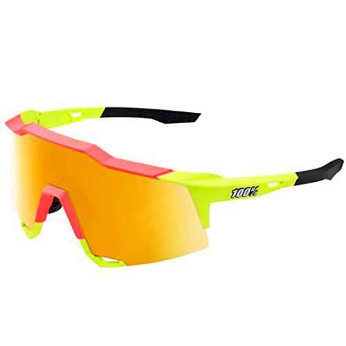 Desconocido Gafas 100% Speedcraft, Amarillo/Rosa, Lente Espejo Naranja