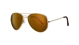 Zippo - Gafas de sol unisex con montura dorada y templo