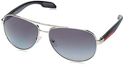 Prada LINEA ROSSA Benbow Gafas de Sol, Steel, 62 para Hombre