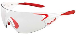 bollé Chimera Gafas de Sol Deportivas, Blanco Mate/Rojo, S Unisex