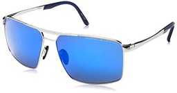 Porsche P8918 Gafas de Sol, Palladium, Blue, 63 para Hombre