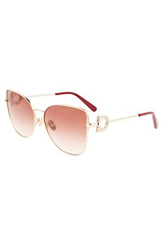 FERRAGAMO SF277S Gafas, Gold/Red Tortoise, 61 para Mujer