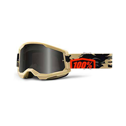 100% Gafas de Ciclismo Strata 2 Sand, Camuflaje, Lente Oscura