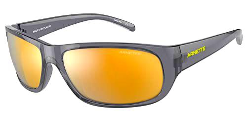 Arnette An4290 uka, Gafas Hombre, Gris Transparente/marrón Naranja iridio 24k