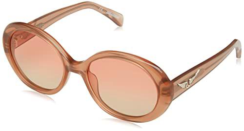 Zadig &amp; Voltaire SZV338 Gafas, Shiny TRANSP.Peach, 55 para Mujer