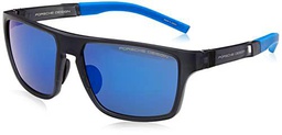 Porsche P8914 Gafas de Sol, Grey, Blue, 60 para Hombre