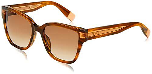 Furla SFU592V Gafas, Shiny Striped Brown, 54 para Mujer