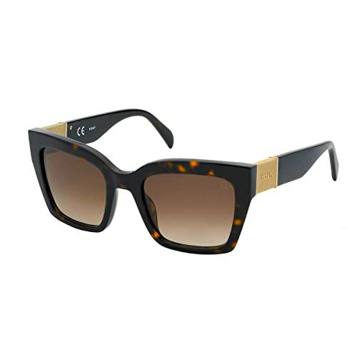 TOUS STOB47 Gafas, Shiny Dark Havana, 53 para Mujer