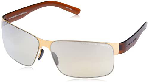 Porsche P8573 Gafas de Sol, Gold, Brown/Brown Gradient