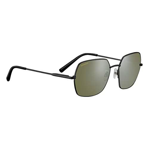 Serengeti LOY Gafas, Shiny Black, M Unisex Adulto