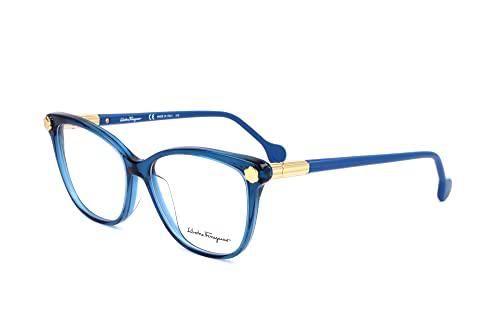 Ferragamo SF2838 Acetate - Gafas de Sol Azules Unisex para Adulto