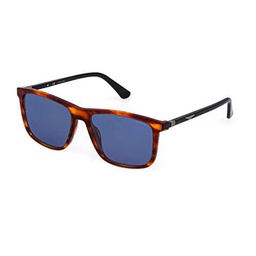 Police SPLE05 Gafas, Shiny Striped Brown, 57 para Hombre