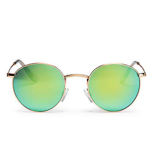 CHPO Liam Gafas de Sol, Dorado (Gold/Turquoise), 48 Unisex Adulto