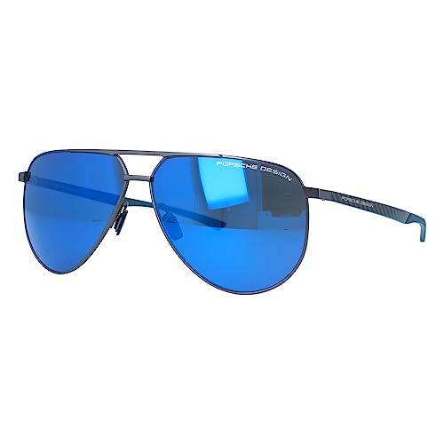 Porsche P8962 Gafas de Sol, Dark Grey, Blue, 64 para Hombre