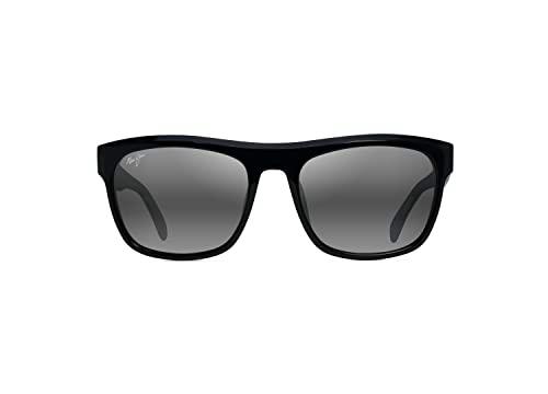 Maui Jim S-Turns Gafas, Black with Temples Black/Crystal Interior