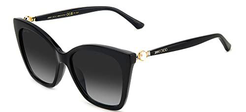 Jimmy Choo Gafas de Sol RUA/G/S Black Silver/Dark Grey Shaded 56/18/145 mujer