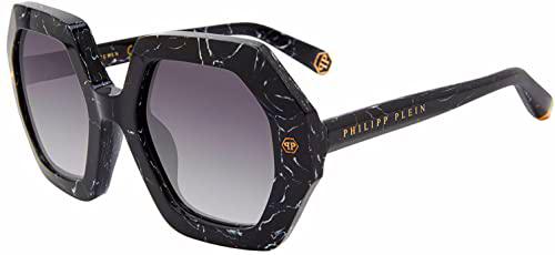 Philipp Plein SPP039M Gafas, Marbled Black, 53 para Mujer