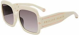 Philipp Plein SPP038M Gafas, Shiny Full Cream, 56 para Mujer