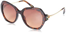 Chopard SCH354V Gafas, Shiny Brown/Yellow Havana, 54 para Mujer