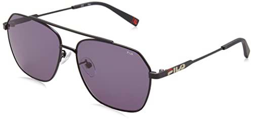 Fila SFI216 Gafas, Total Semi Matt Black, 57 Unisex Adulto