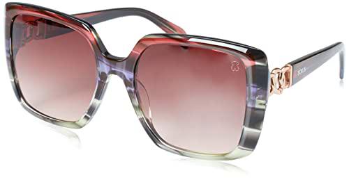 TOUS STOB52 Gafas, Striped Brown+Green, 56 para Mujer