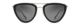 Maui Jim Hunakai Gafas, Black Gloss, 53/23/145 Unisex Adultos