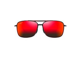 Maui Jim KAUPO Gap Gafas, Red Black Tortoise, 61/15/140 Unisex Adultos