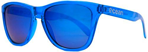 Ocean Sunglasses Sea Gafas de Sol, Unisex, Negro (Negro Mate/Verde revo)