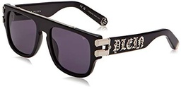 Philipp Plein SPP011X Gafas, Shiny Black, 55 para Hombre