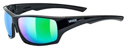 Uvex 5309802770 Gafas Deportivas, Unisex Adulto, Black-Green, One Size