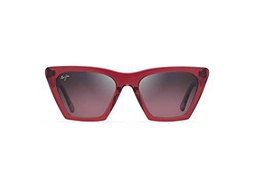 Maui Jim Kini Gafas, Raspberry with Crystal, 54/20/145 Unisex Adultos