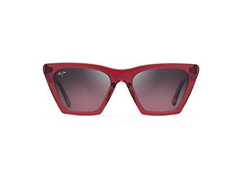 Maui Jim Kini Gafas, Raspberry with Crystal, 54/20/145 Unisex Adultos