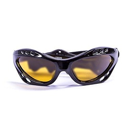 Ocean Sunglasses Sunglasses  – Cumbuco – Gafas de Sol polarizadas – Montura: Negro Brillante – Lentes: Amarillo (15000.9)