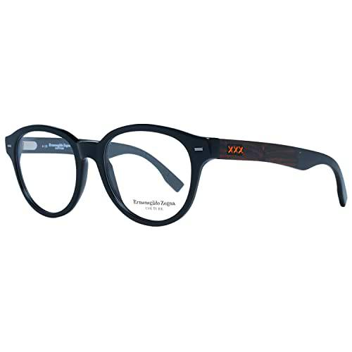 Ermenegildo Zegna ZC5002 Monturas de Gafas, Negro (Negro Lucido)