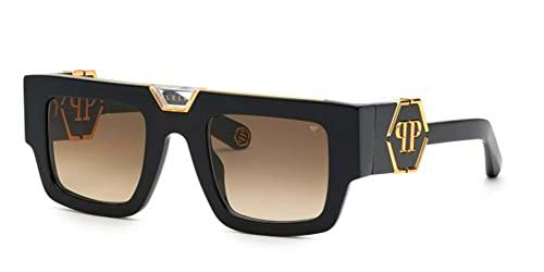 Philipp Plein SPP092M Gafas, Shiny Black, 50 para Hombre