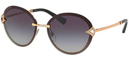 Bulgari 0BV6101B 20148G 61 Gafas de Sol, Dorado (Pink Gold/Greygradient), Mujer