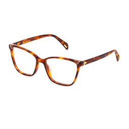 Police VPLD89E Gafas, Shiny Dark Havana, 54 para Mujer