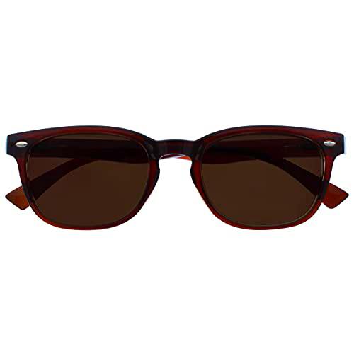 Uv Reader Marrón Lectores De Sol Gafas De Lectura Uv400 Estilo Diseñador Hombres Mujeres Uvsr015 +1,50 50 g