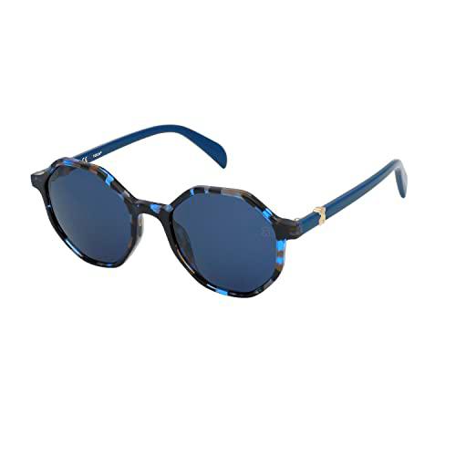 TOUS STOB19 Gafas, Blue Havana+Black, 52 para Mujer