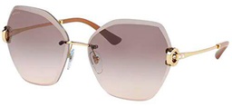 Bulgari 0Bv6105B 278/3B 62 Gafas de Sol, Dorado (Pink Grey), Mujer