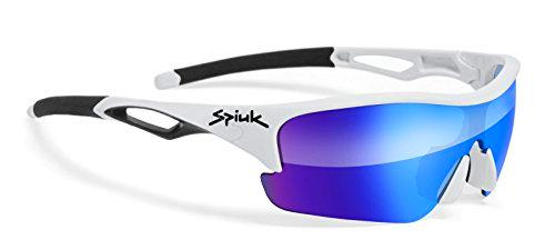 Spiuk Jifter Gafas, Unisex Adulto, Blanco (Blue Mirror)