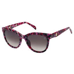 TOUS STOB39 Gafas, Shiny TRANSP.Violet Havana, 53 para Mujer