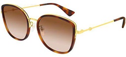 Gucci GG0606SK-003-56 Gafas, Havana/Gold, 56.0 Unisex Adulto